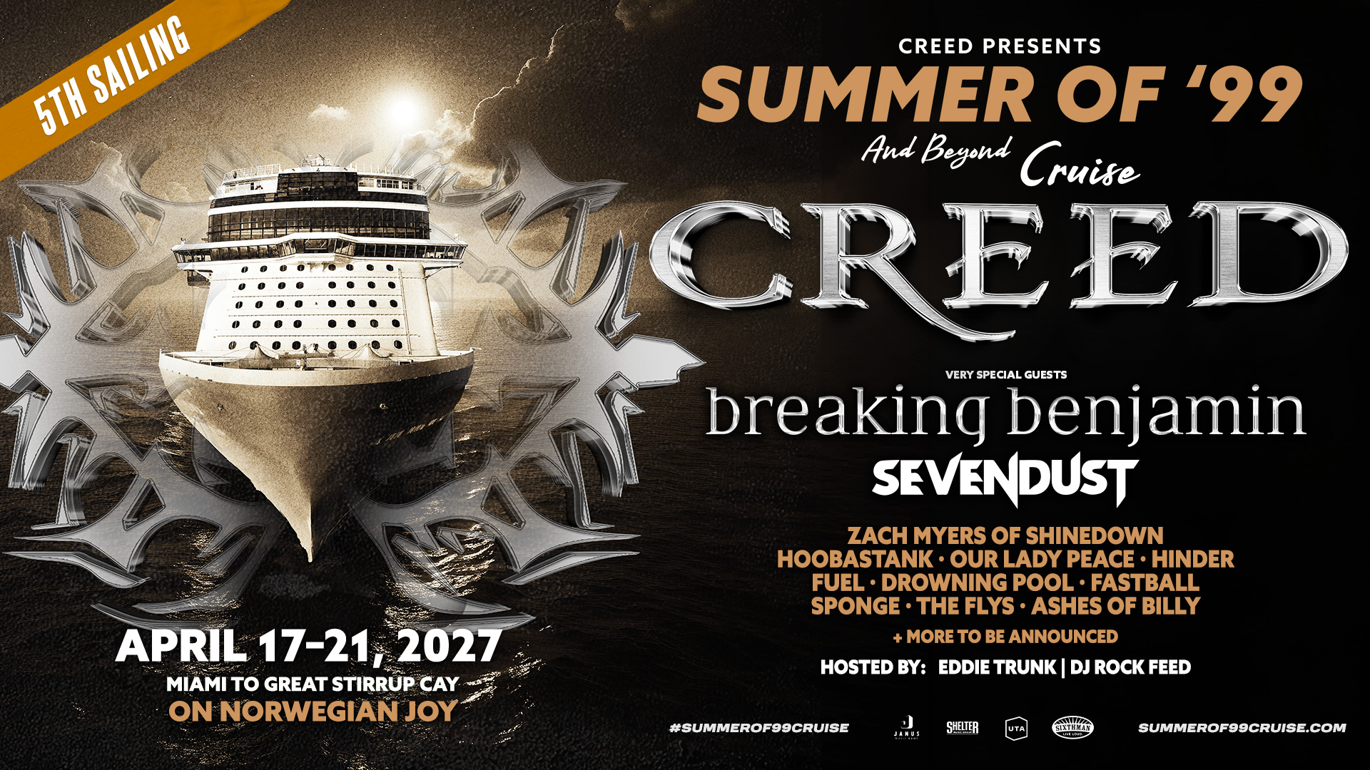 Creed Announces 2027 Summer of ’99 & Beyond Cruise Dates
